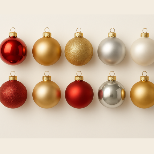 Ukrasne Loptice Za Jelku U Različitim Bojama